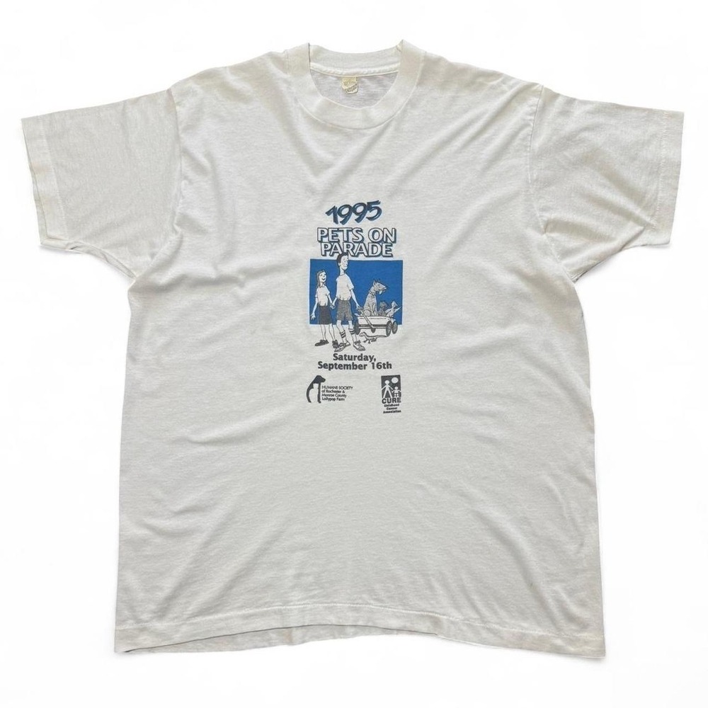 Vintage 1995 Pets on Parade Humane Society Sponsor T-shirt XXL